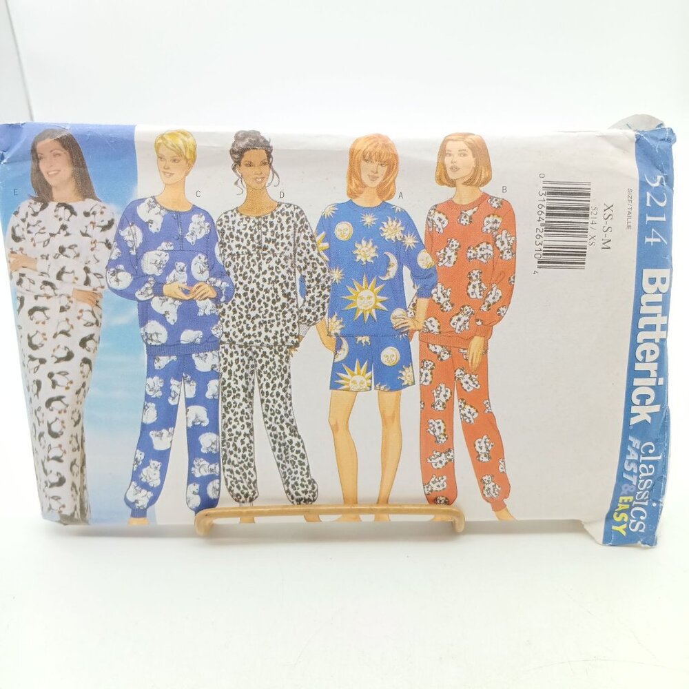 Butterick Classics Fast & Easy Vintage Sewing Pattern 5214 Nightshirt Pajama